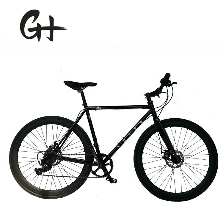 Bicicleta de corrida americana de freio a disco 700C com aço CR-MO e Shimano 7S OEM/ODM CPSC