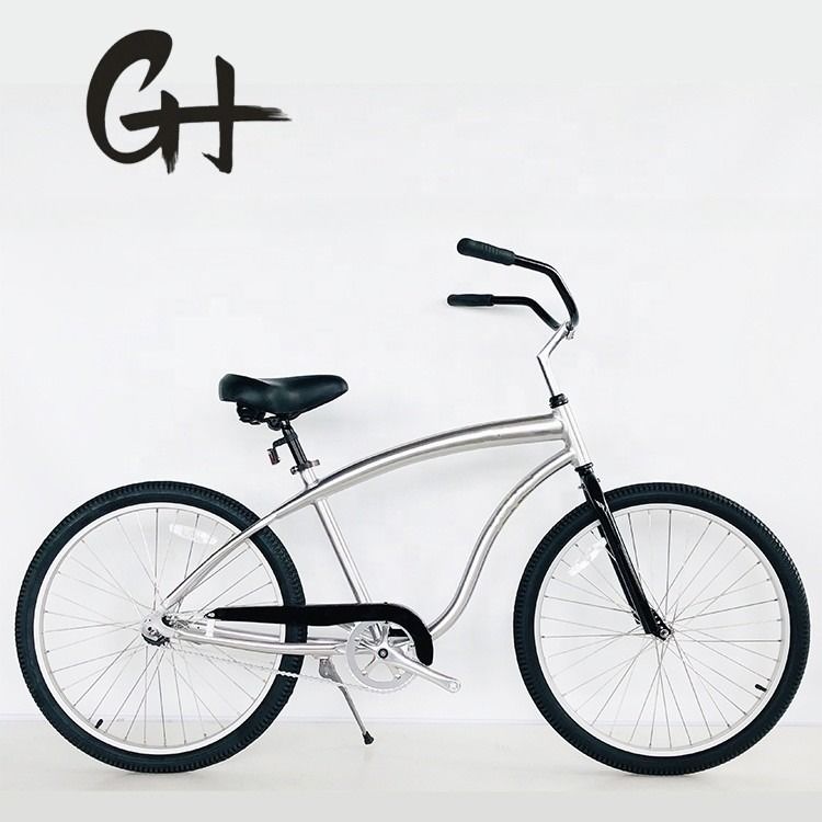 26 polegadas Alumínio 6061 Frame Coaster Brake Single Speed Beach Cruiser Bicicleta para Homens Adultos