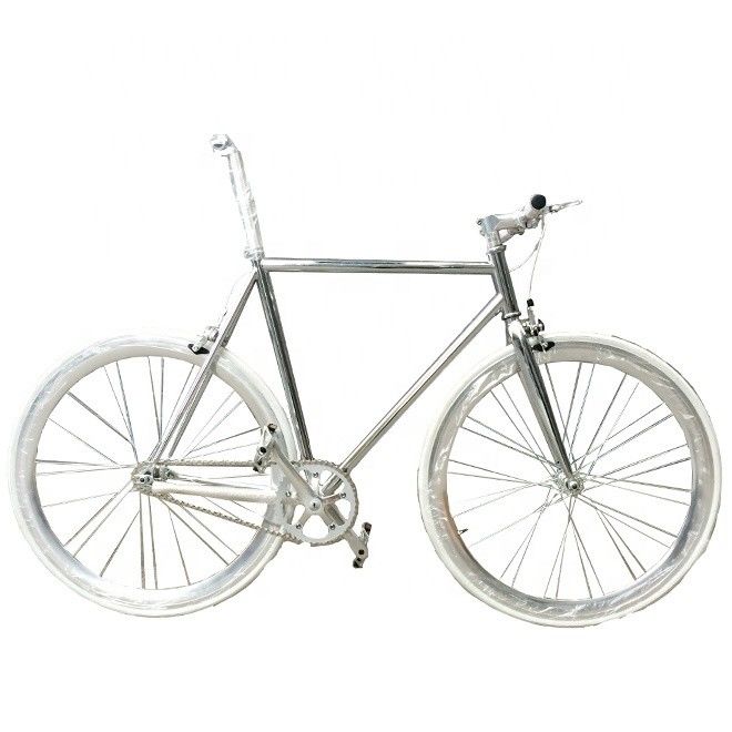 OEM 700C Sliver Paint Fixed Gear Bicicleta com CR-MO Chrome Rim anodize JIS Standard