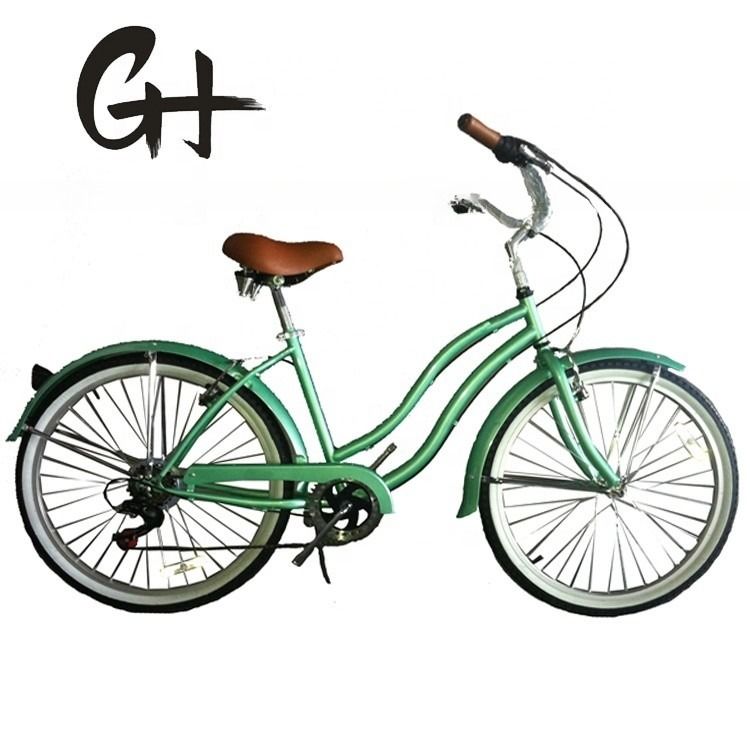 44T Crankset 26 * 2.125 &quot;Pneus de cor OEM ODM Shimano 7 velocidades Lady Girl Beach Cruiser Bike