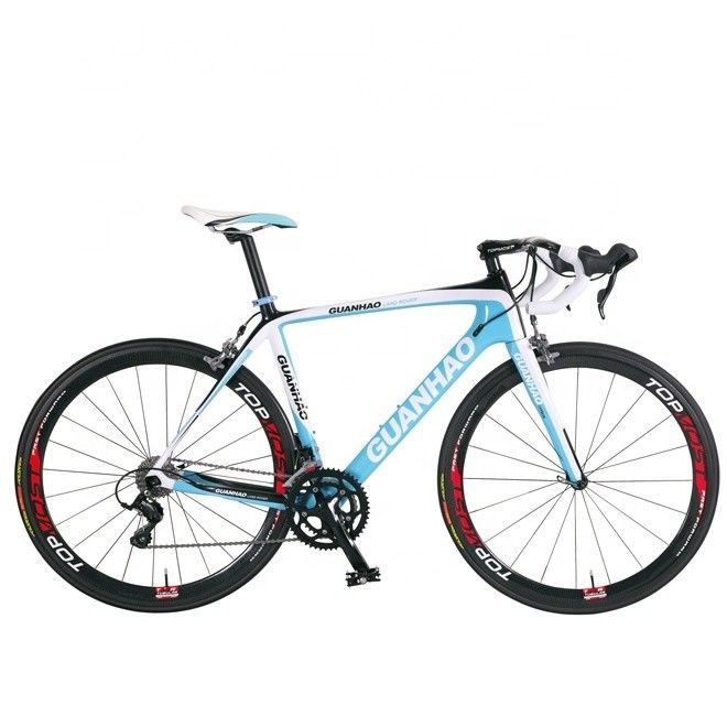 Construção durável 700C 18S Full Carbon Fiber Racing Road Bike com pedal comum