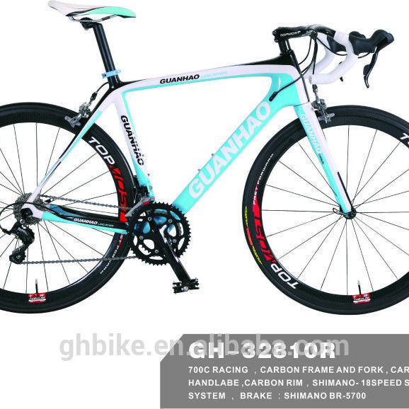 700C Road Bike Bicicleta de corrida Bicicleta com material de borda de fibra de carbono dobrável NO dobrável