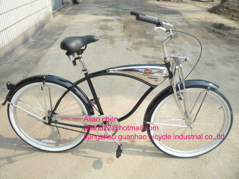 26&quot; Suspensão de Primavera Fork Beach Cruiser Bike Vintage City Bike com CE ISO9001 CPSC