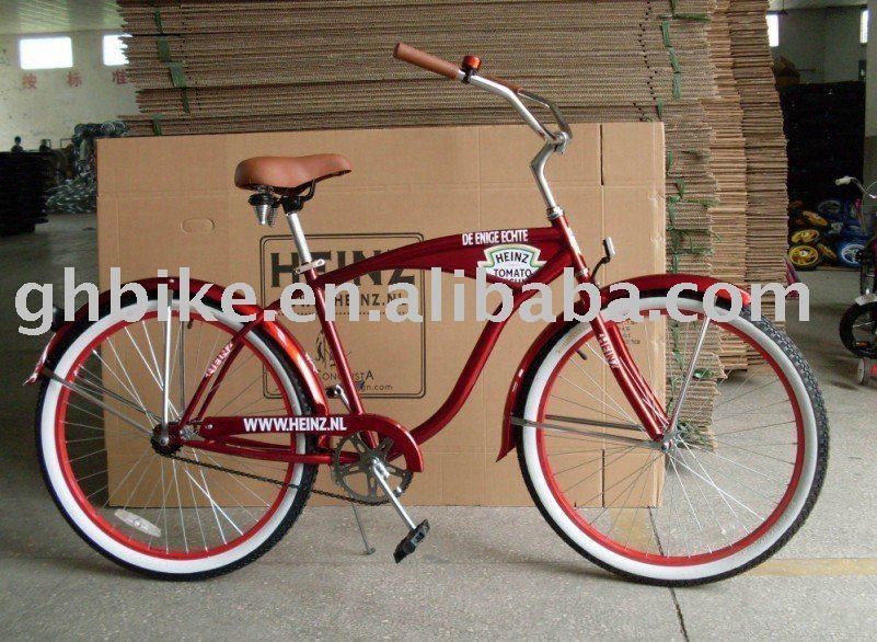 Versátil de 26 polegadas de aço Homens Beach Cruiser Bike para promoção Gloss Peso 19KGS