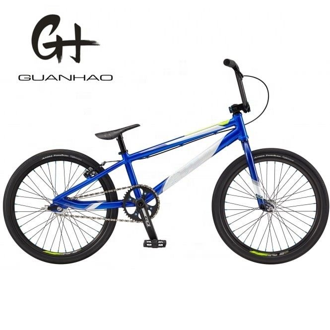 Sem suspensão BMX de 20 polegadas Bicicleta de corrida com estrutura de liga de alumínio e engrenagens de velocidade única