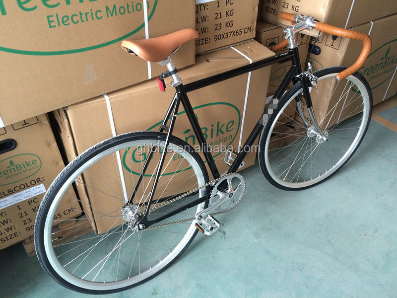 700C Single Speed Fixed Gear Bike com R Caliper Brake Vintage Drop Bar Fixie Bike