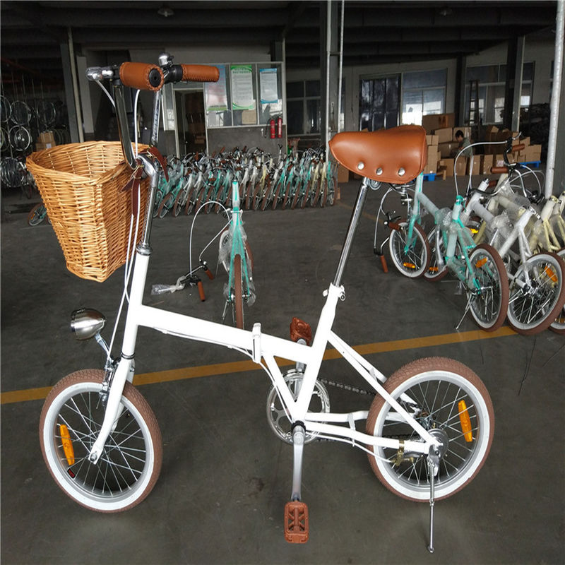 16*1,75 Largura do pneu Bicicleta dobrável Adultos Unisexo Estilo Vintage Ciclismo Bicicleta dobrável