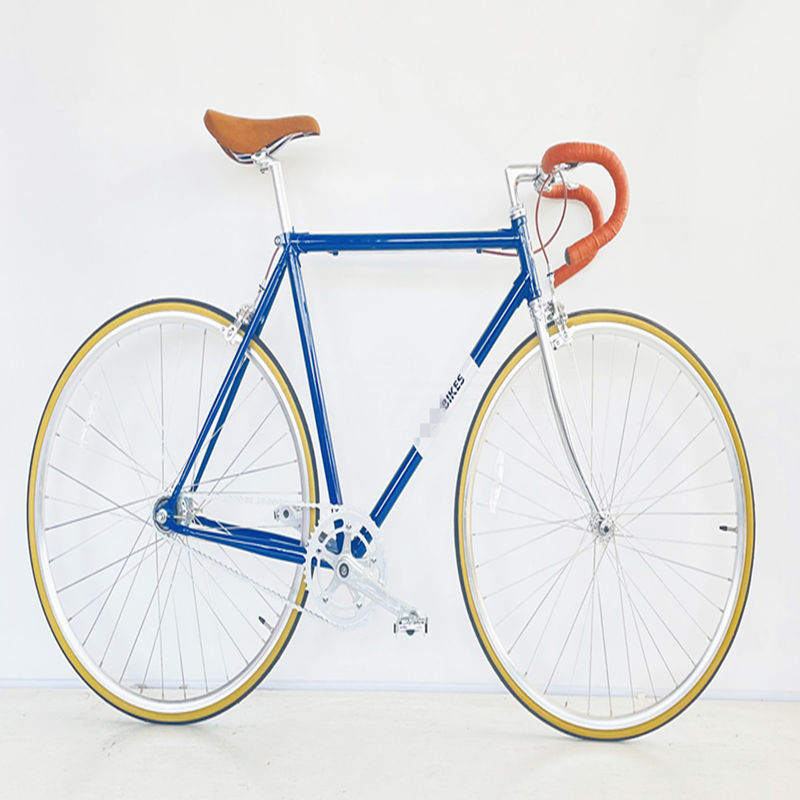 Ride in Style Vintage Men's Single Speed Bike com garfo de aço e pneus Kenda 700C