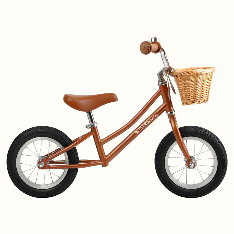 Bicicleta de equilíbrio infantil de 12 polegadas com cesta dianteira sem pedal 18 meses a 4 anos de desenvolvimento