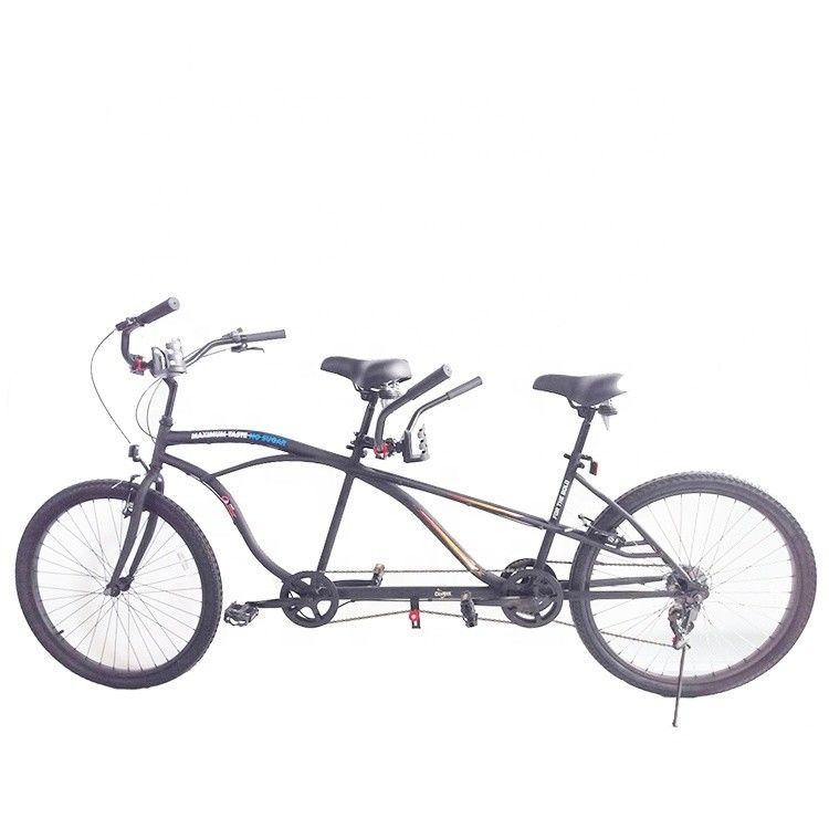 Marco de aço certificado CE 26 &quot;Shimano 7 velocidades Beach Cruiser Tandem Bike para dois pilotos
