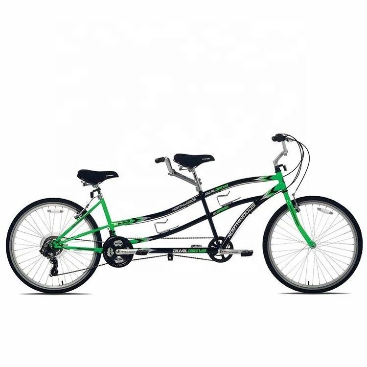 Quadro de aço CE 26 &quot;dual driver 21 velocidades Tandem Bike para duas pessoas OEM Duplo assento
