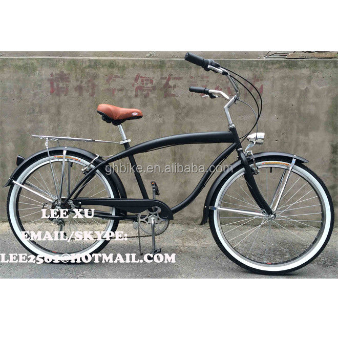 Bicicleta Beach Cruiser de 6 velocidades, confortável e durável, para homens, com crankset de 170 mm