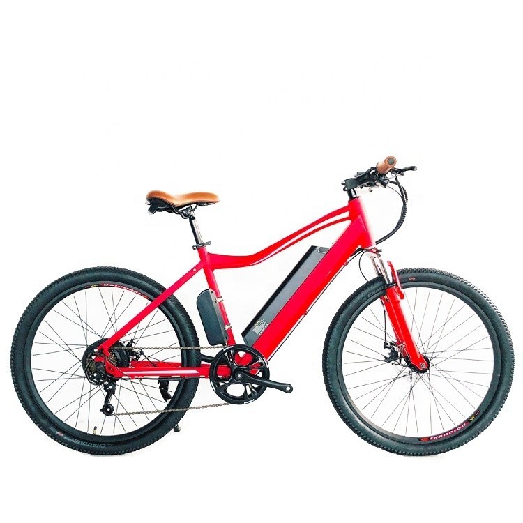500W 48V14AH 28MPH Quadro de alumínio 26" Suspensão dianteira bicicleta de montanha elétrica para homens