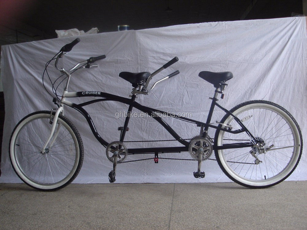 26&quot;x2.125 Pneus Alumínio Alloy Rim 7 velocidade adulto triciclo de bicicleta da cidade para andar em tandem