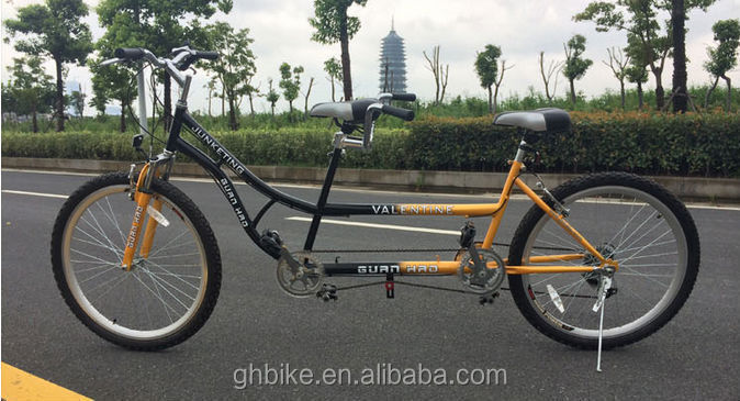 26 polegadas Tandem Bike Bicicleta Beach Cruiser Estilo Bicicleta de dois lugares com peso brilhante 25kg