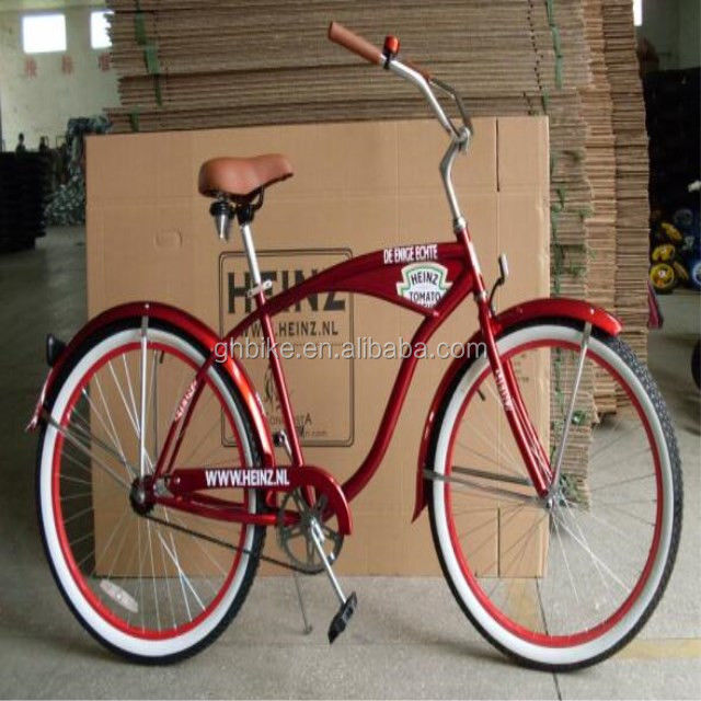 26&quot; Single Speed Steel Frame Foot Brake Beach Cruiser Bicicleta para Homens Adultos Promoção