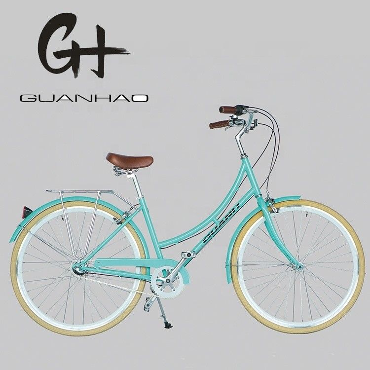 1.8m comprimento CE Europa OEM logotipo Hi-Ten Frame de aço Single Speed City Bikes para mulheres 26 polegadas