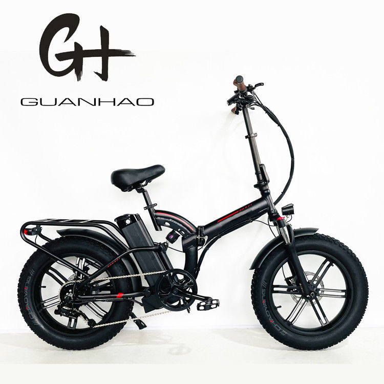 Crank de liga de 7 velocidades engrenagens de pneus gordos E-bike dobrável com bateria de lítio de 21A e motor de 750W