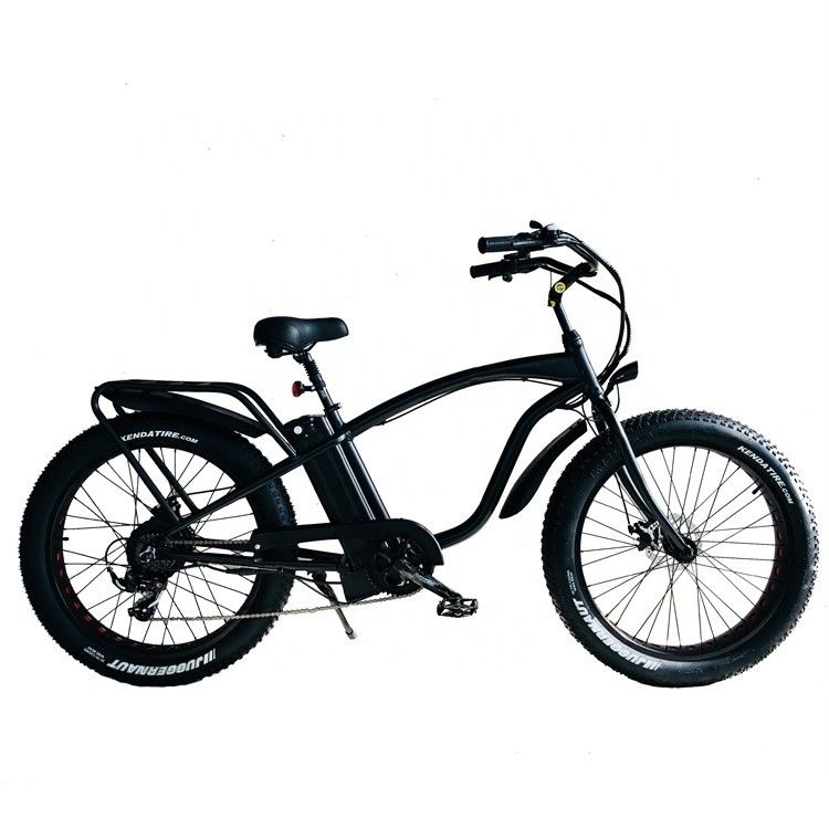 26&quot; 1000W Bafang Motor traseiro Pneus gordos Cargo Elétrico Beach Cruiser Bike com bateria de lítio de 48V 21AH