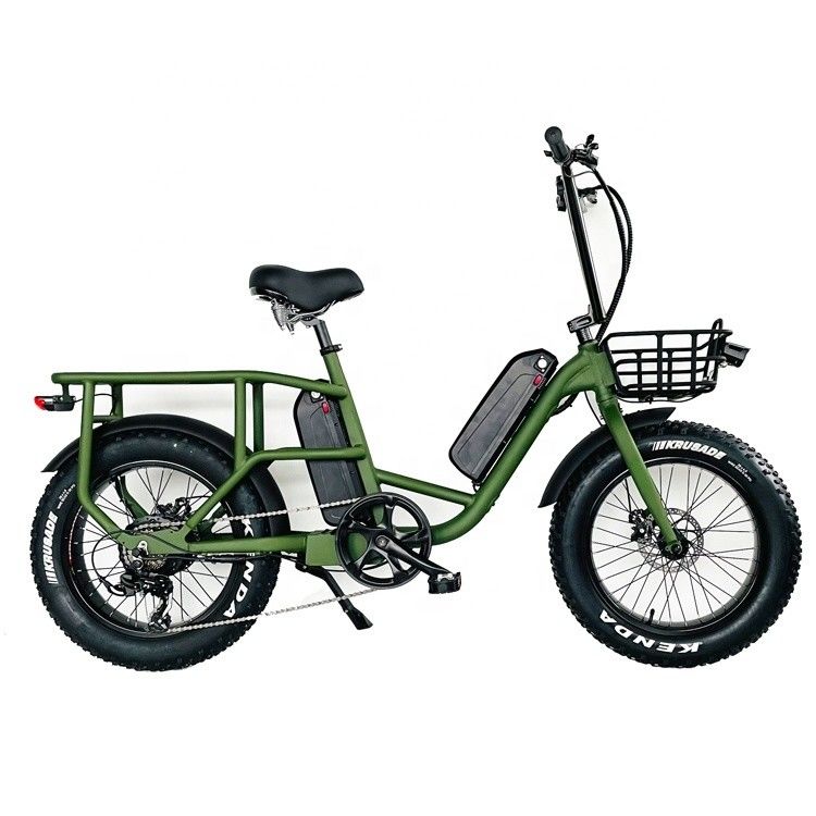 20&quot; 48V 34AH Bateria de lítio 1000W 50KM/H Alumínio Frame 7 velocidades Cargo Elétrico Dupla Bateria híbrida Fat Snow Pneus 4.0 Bicicleta