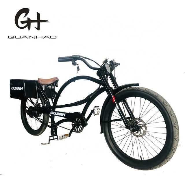 750W 48V 118AH 24&quot; 3.0 Pneus Single Speed 45KM/H Dual Battery Electric Chopper Bike