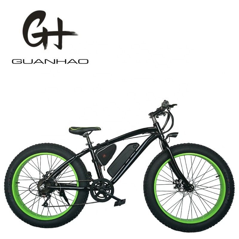 Quadro de aço de 26 polegadas Hi-Ten 48V 500W 10.4AH pneu de neve chinês de gordura mountain bike elétrica