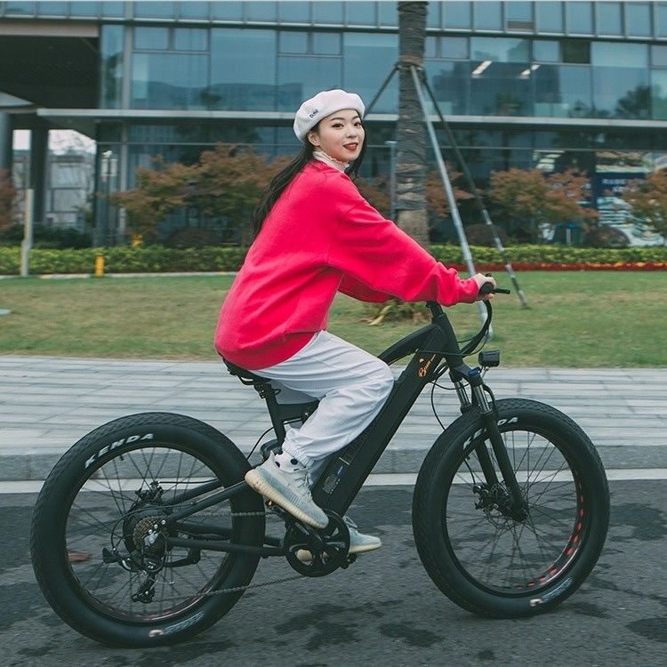 Pneus de 4 polegadas de tamanho 48V 1000W 50KM/H Suspensão completa 21AH Bicicleta Elétrica de Montanha E-Bikes