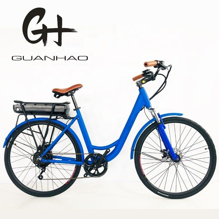 27.5 &quot; 48V 500W 14AH 45KM/H EN15194 CE Stock Lady City Electric Ebike com engrenagem traseira de 7 velocidades