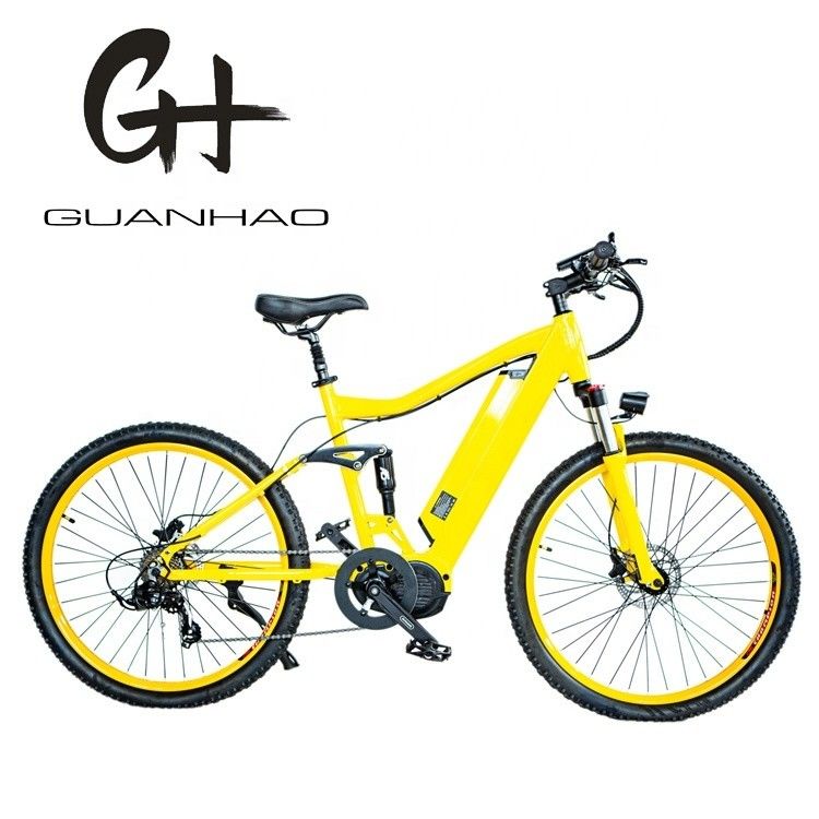 26&quot; 2.20 Electric Mountain Bike com Alumínio Frame Full Suspensão e Bafang BBS02 G510 1000W Mid Drive