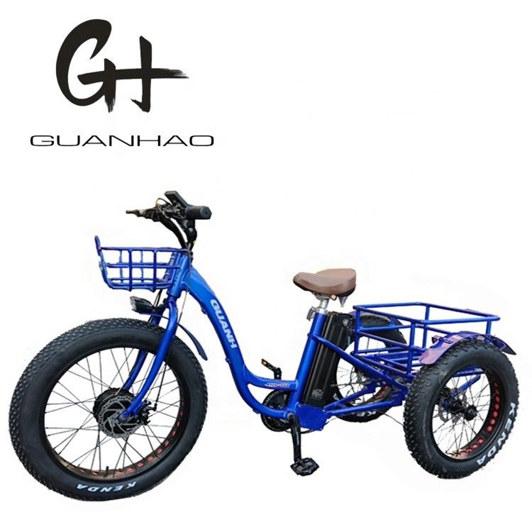 Tipo de corpo aberto 24 polegadas 20 polegadas BAFANG Motor dianteiro triciclo elétrico para adultos 48V21AH 750W