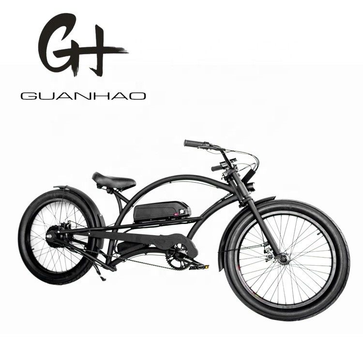 Velocidade única 750W 28MPH 48V 17AH 24inch 3.0 Chopper pneu bicicleta elétrica Beach Cruiser