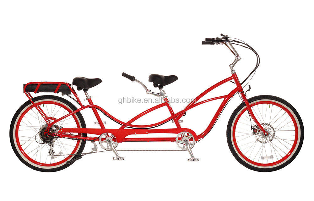 Bicicleta elétrica para dois pilotos 36V 400W Bateria de lítio 26 polegadas Gloss do pneu Peso 27kg